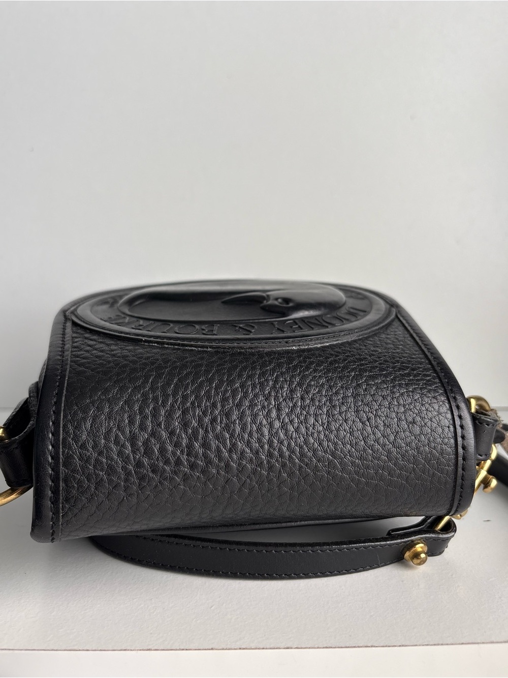 Dooney and Bourke awl  Black Leather Big Duck mini Crossbody Bag Purse P150 - Picture 7 of 16
